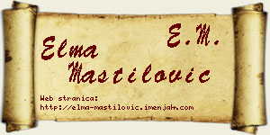 Elma Mastilović vizit kartica